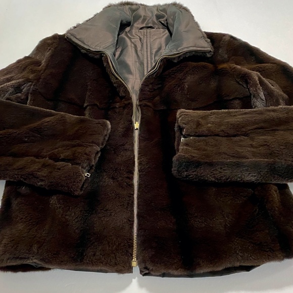 COPY - REVERSIBLE WATER REPELLENT SHEARD MINK FUR COAT, from NEIMAN MARCUS - Picture 1 of 11